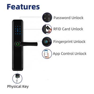 Telecomando biometrico astuto della serratura di porta di codice intelligente dell'impronta digitale di Bluetooth